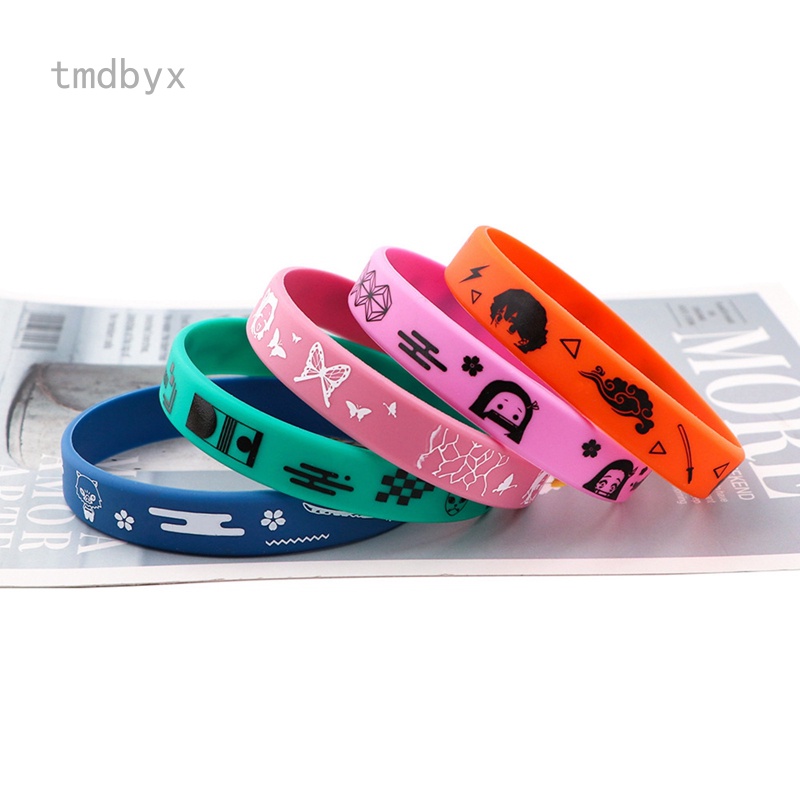 Tmdbyx Vòng Tay Silicone Họa Tiết Thanh Gươm Diệt Quỷ Thời Trang Cho Cặp Đôi