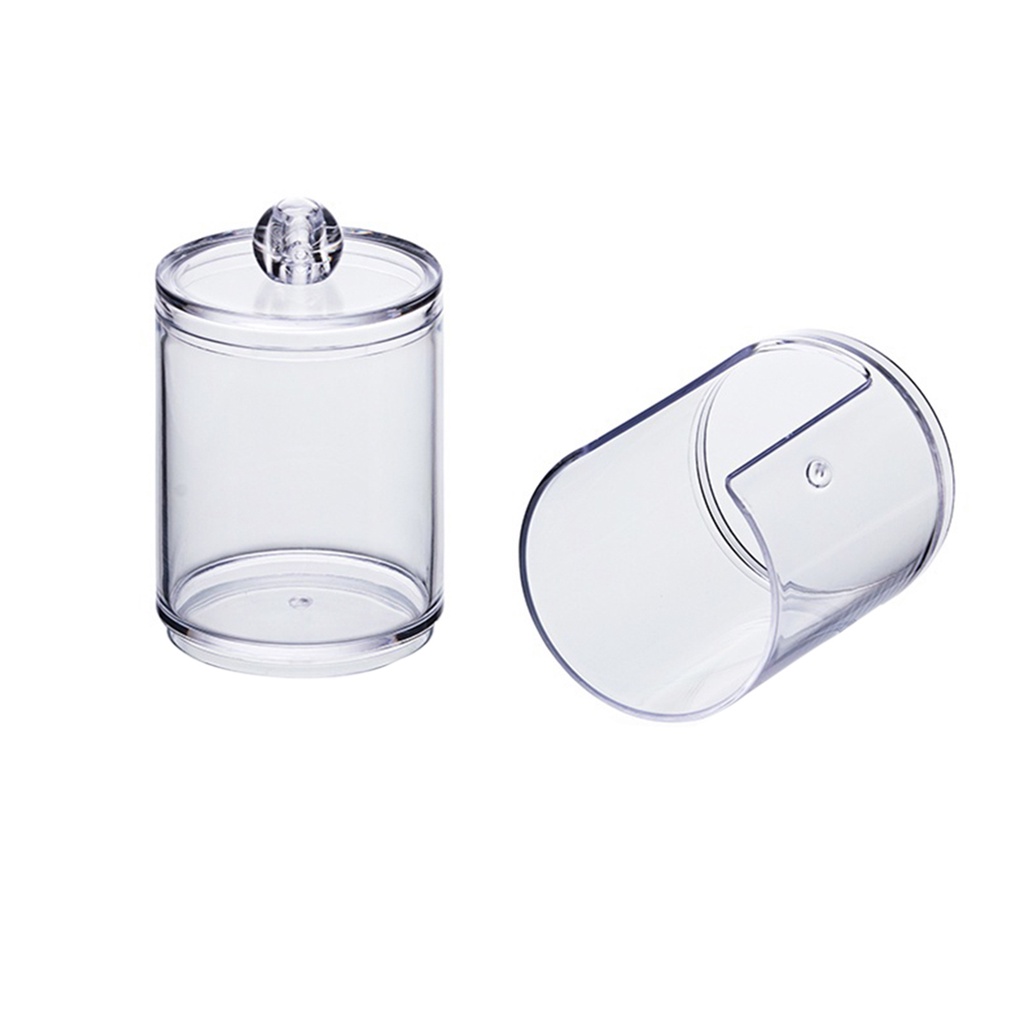 Hộp Nhựa Trong Suốt Đựng Tăm Bông / Bông Tẩy Trang Tiện Dụng Cho Nhà Tắm