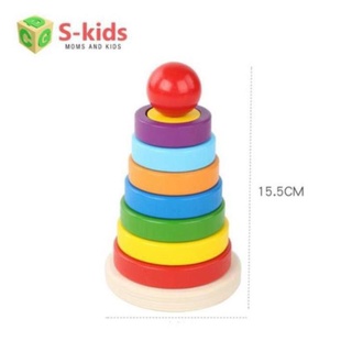 ndk13  Đồ chơi gỗ - Tháp cầu vồng 1 trụ Vivitoys - tunglam