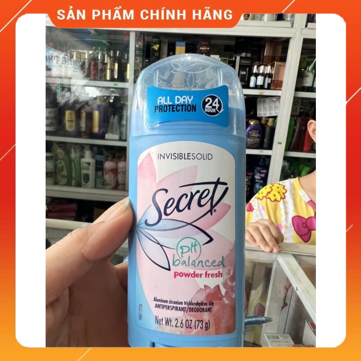 Lăn khử mùi secret Mỹ  dạng sáp 73g-đủ mù -khử mùi vùng dưới cáng tay -ngăn mồ hôi - gio-úp bạn tự tin cả ngày dàì năng