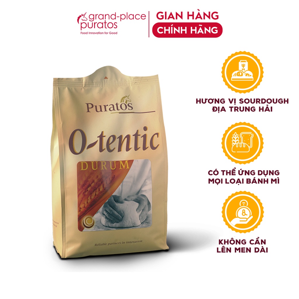 Bột Trộn Men Bánh Mì Tự Nhiên O-tentic Puratos Grand-Place VN -1kg