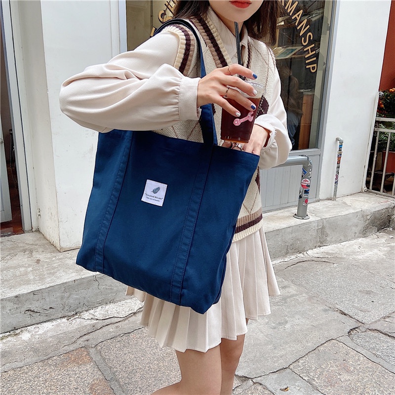 Túi Tote Basic chất canvas 5 màu cho nữ