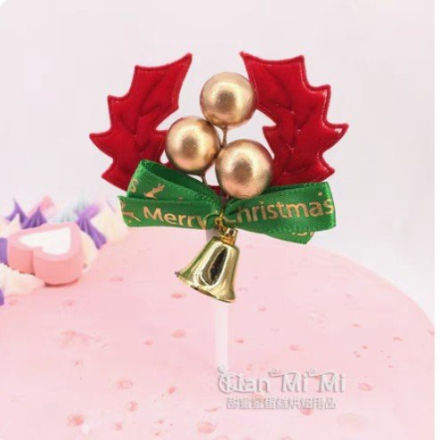 Phụ Kiện Trang Trí Bánh Sinh Nhật Bánh Kem - Sét thẻ cắm trang trí NOEL