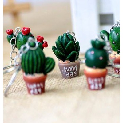 Móc khóa đá hình cây xương rồng
