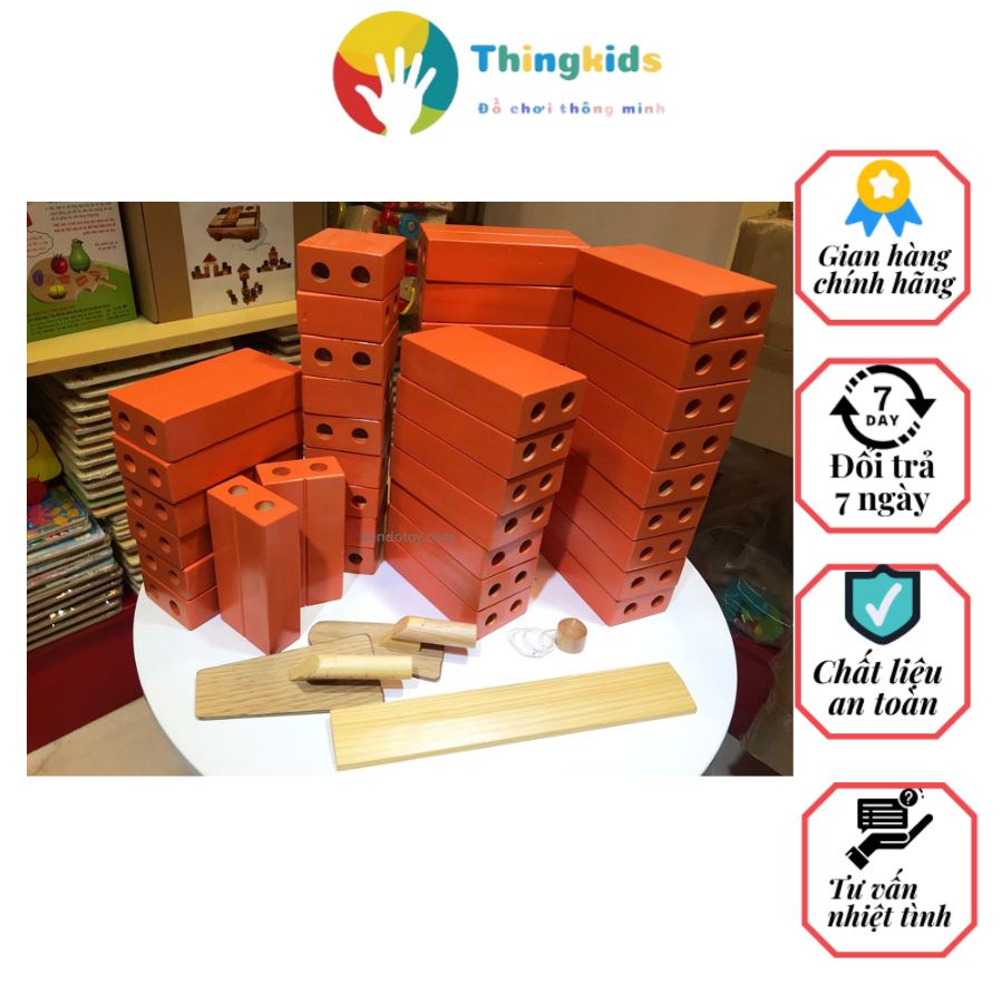 Hộp gạch xây dựng Đồ chơi mầm non - Thingkids