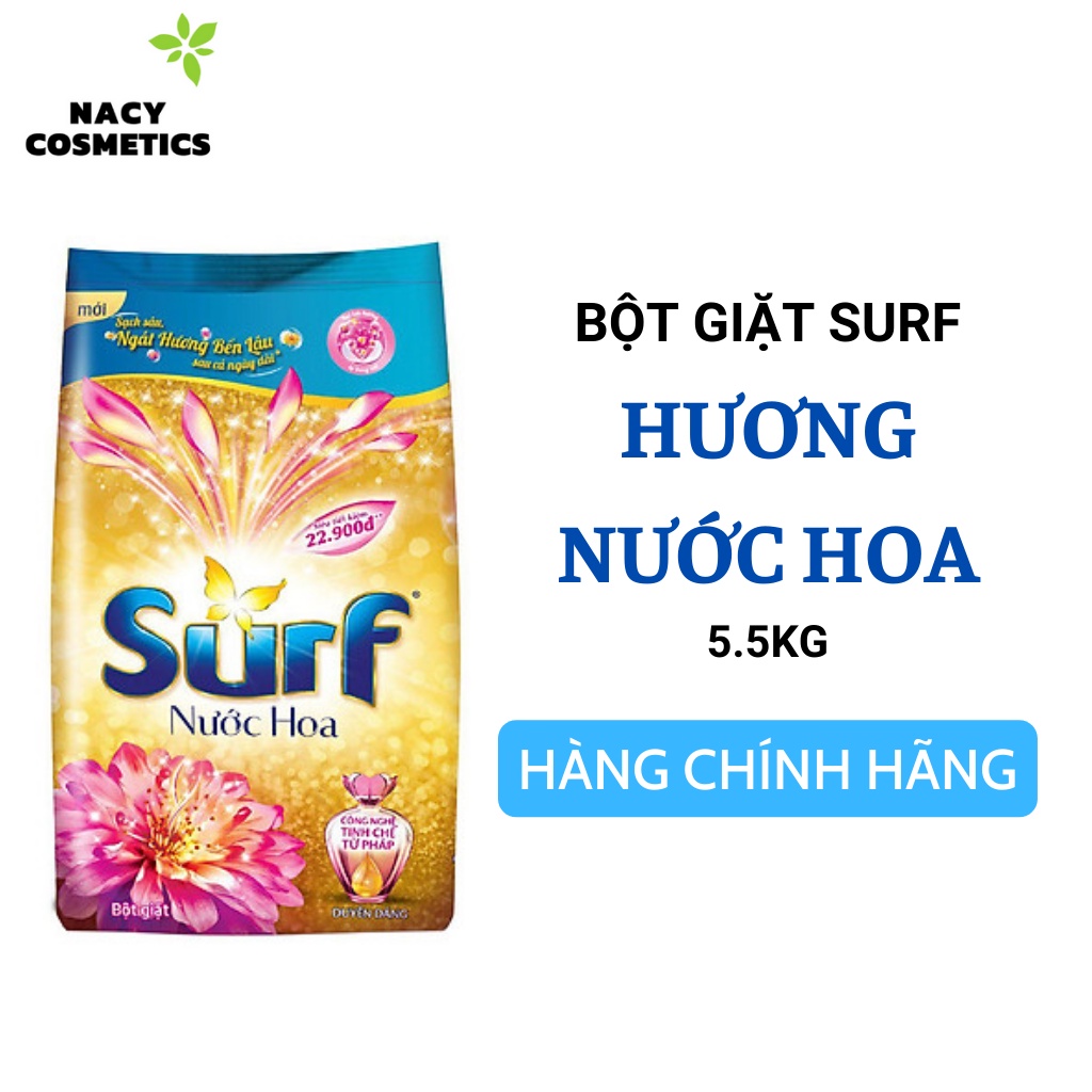 Bột Giặt Surf Hương Nước Hoa Gold Duyên Dáng 5.5Kg