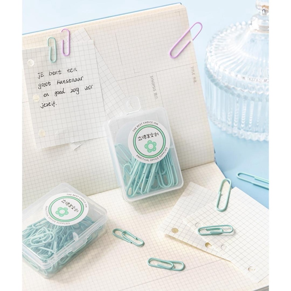Hộp ghim kẹp giấy màu pastel
