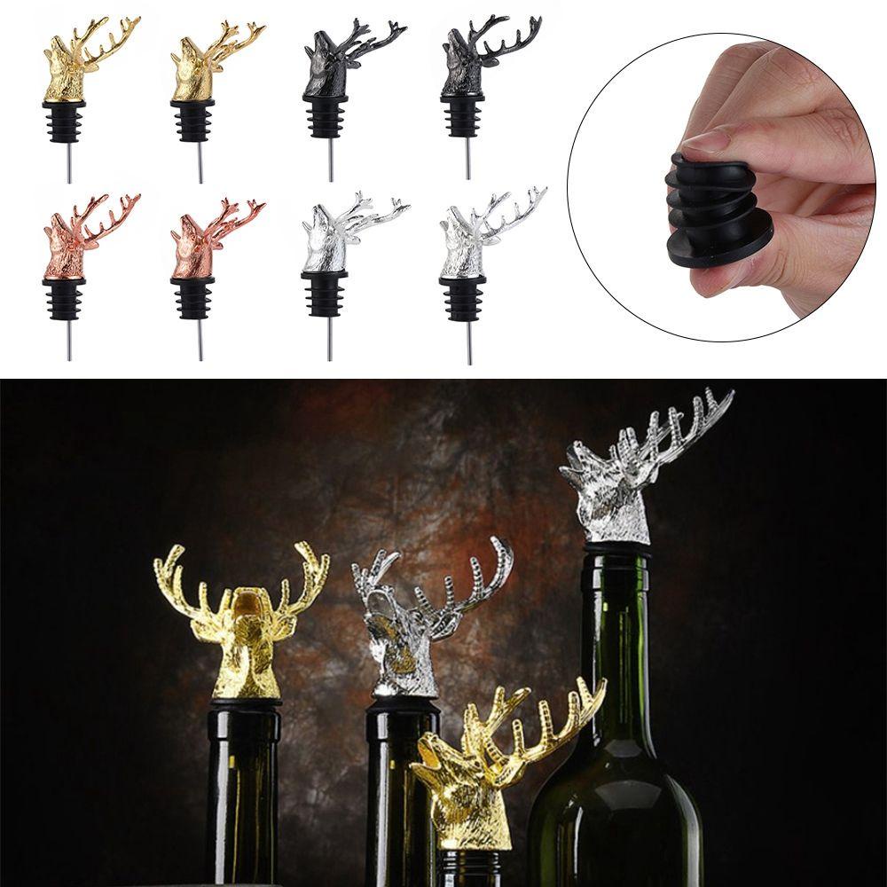 IVORY Nút Chặn Chai Rượu Vang Bằng Thép Không Gỉ Hình Đầu Hươu