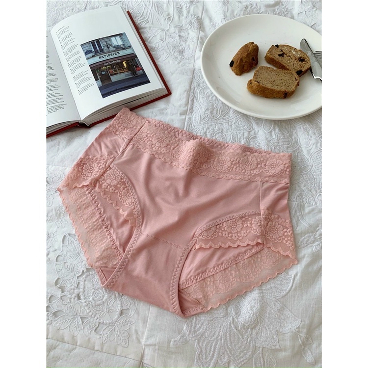 Quần lót nữ Embra ren cạp vừa lót cotton kháng khuẩn cao cấp EBQL51