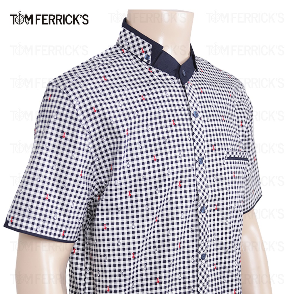 Áo Sơ Mi Nam Tay Ngắn In Hình Tom Ferricks - Wash Warehouse 812033 - Blue Motif-M / L / Xl