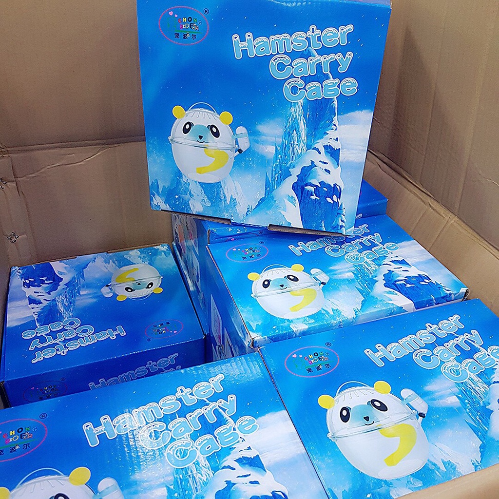 Lồng xách du lịch đi chơi gấu panda cho Hamster