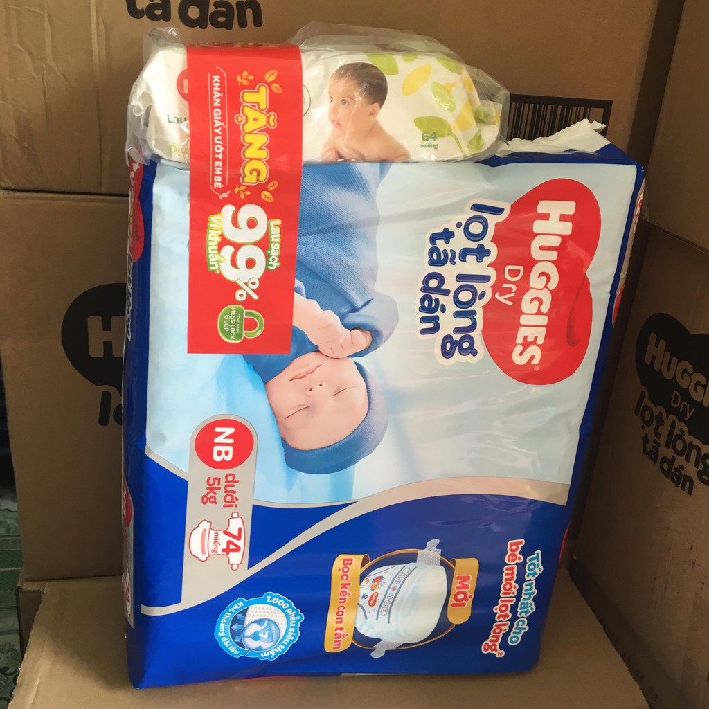 Tã dán sơ sinh huggies size cỡ NB cho bé dưới 5kg