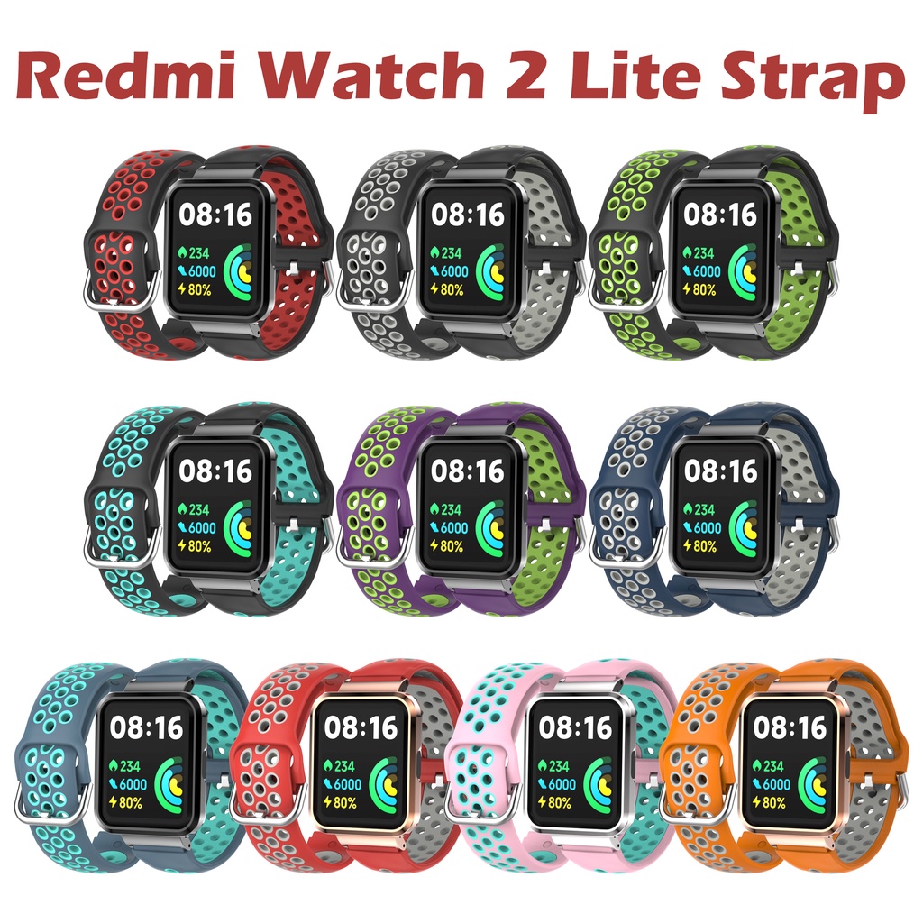 Dây Đeo Thay Thế Chất Liệu Silicon Màu Trơn Cho redmi Watch 2 Lite Ốp