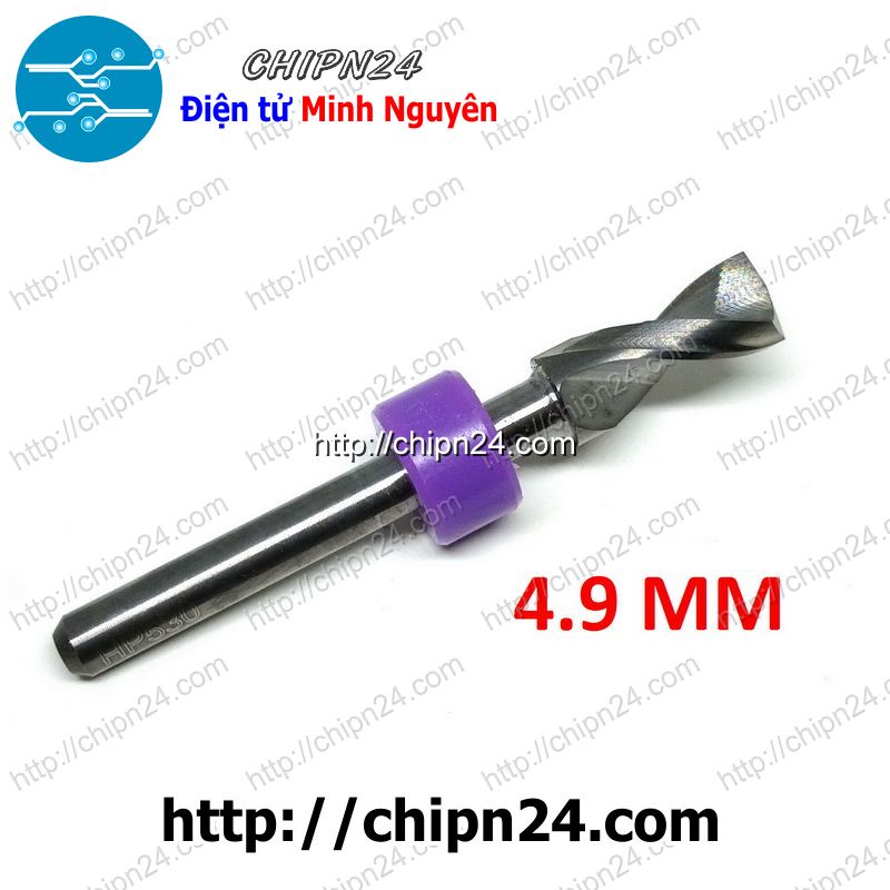 [1 CÂY] Mũi khoan mạch in CNC 4.9mm (Mạch điện tử, PCB)