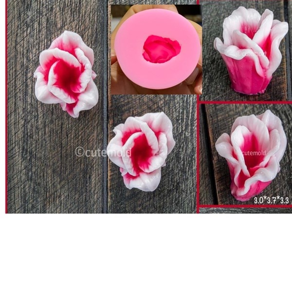 Khuôn Silicone Mẫu Đơn Nhúm Set 3 Hoa V69 V70 V71