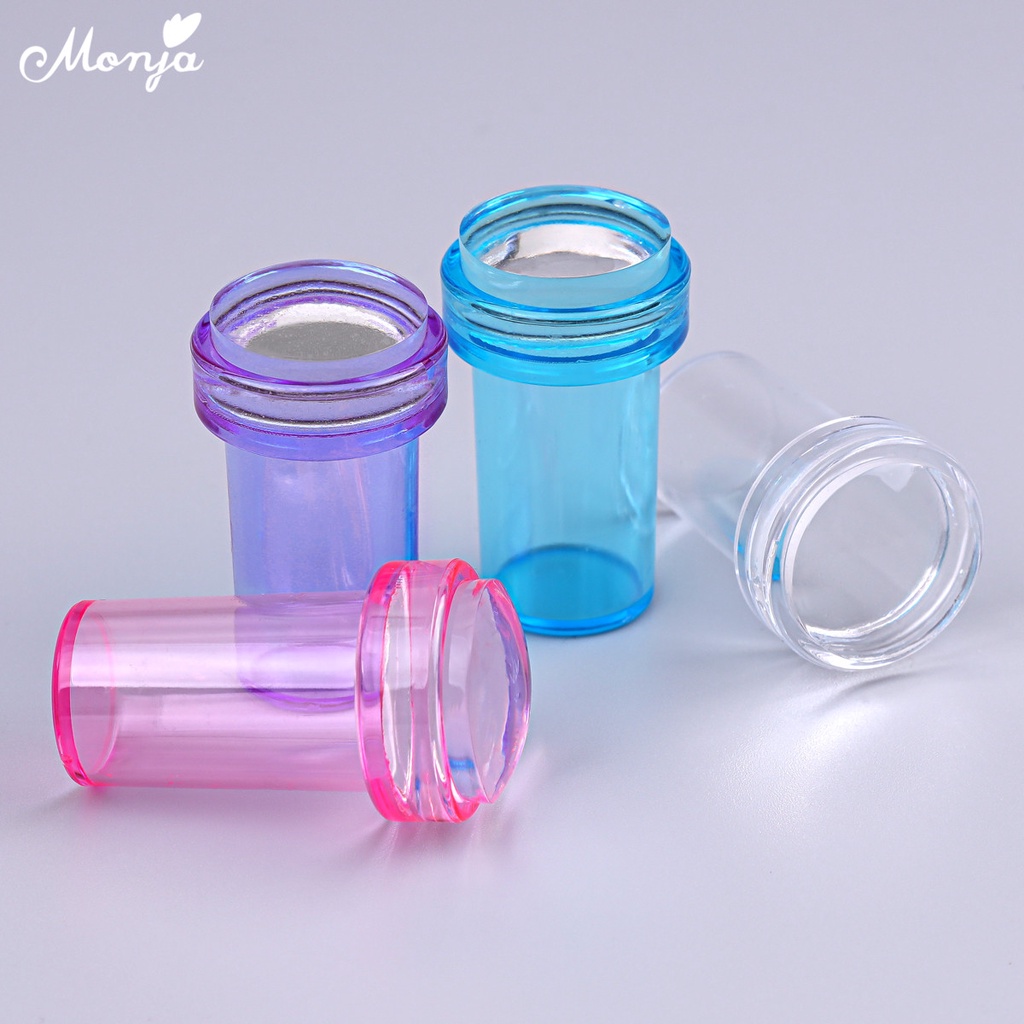 Dụng cụ in làm móng nghệ thuật MONJA silicone 4 màu sắc tùy chọn có tấm cạo