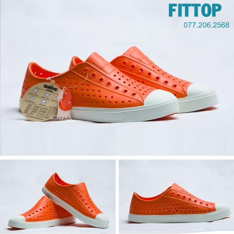 Giày Nhựa Nam Nữ Cá Tính Thời Trang FITTOP NTJ-009