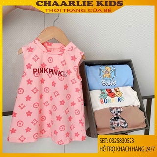 Váy Hình Gấu Dành Cho Bé Gái Từ Cho Bé Gái Từ 7kg Đến 28kg Chất Thun Chaarlie Kids