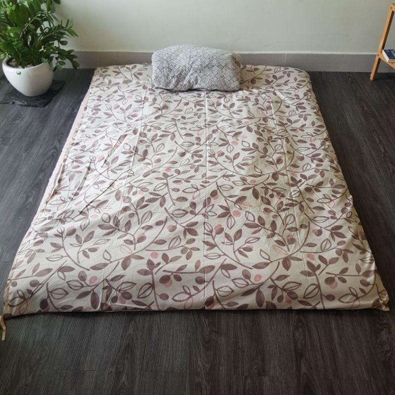 VỎ BỌC NỆM COTTON THOÁNG MÁT,KHÔNG GÂY NÓNG LƯNG VÀ CÓ KHÓA KÉO,KÍCH THƯỚC 1M/1M2/1M4/1M6/1M8.