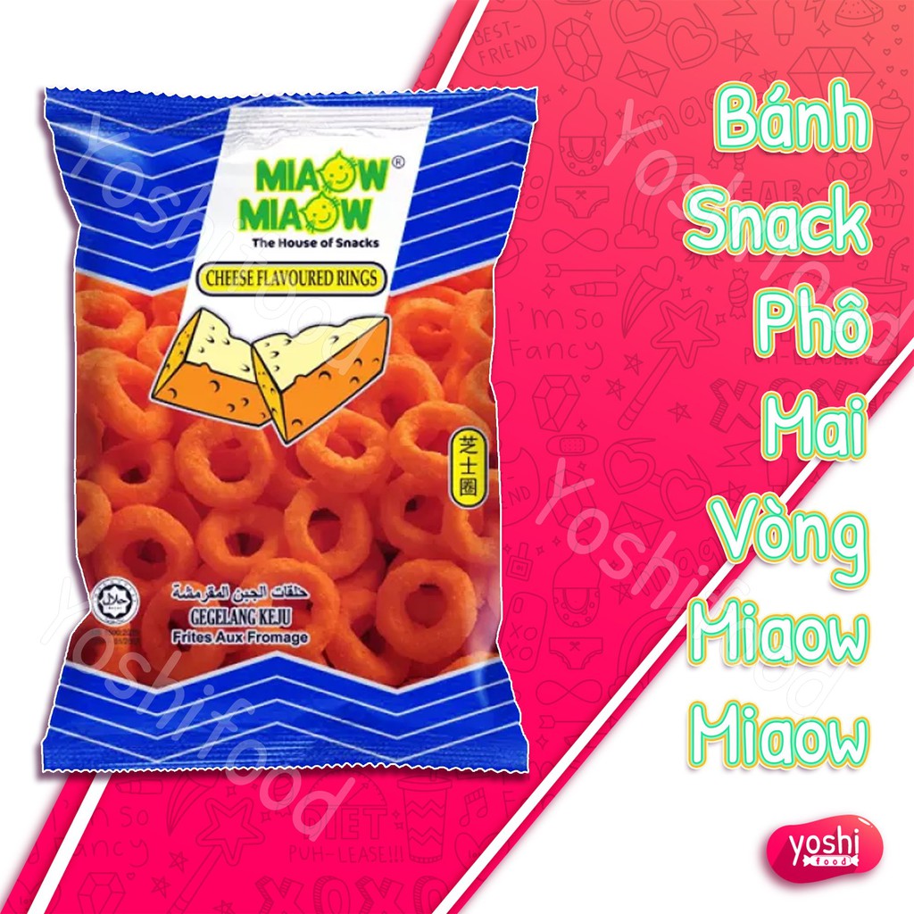 Bánh Snack vòng phô mai Miaow Miaow 60g