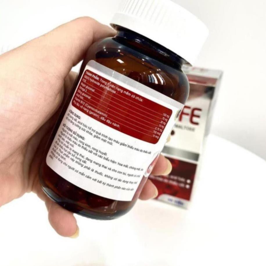 Sắt bầu hữu cơ Fonbi Fe Hộp 30 viên giúp bổ sung sắt axit Folic Hàng Chính Hãng Công Ty