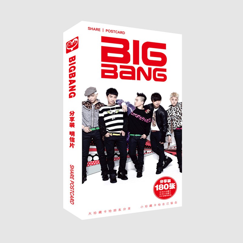 (Idol Nam Kpop) Postcard Got7 bigbang ikon winner hộp ảnh bộ ảnh có ảnh dán + lomo + postcard bưu thiếp