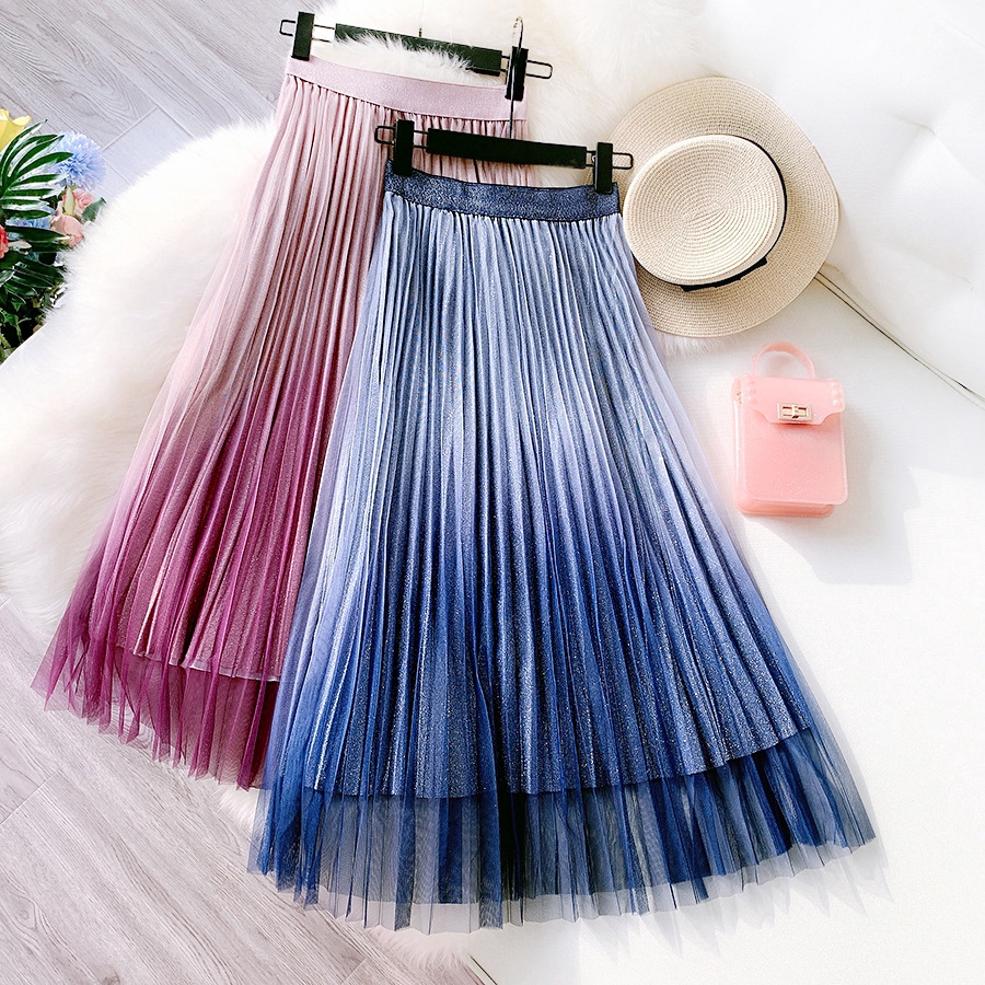 Chân Váy Vải Tuyn Phối Màu Gradient Nữ Tính | BigBuy360 - bigbuy360.vn