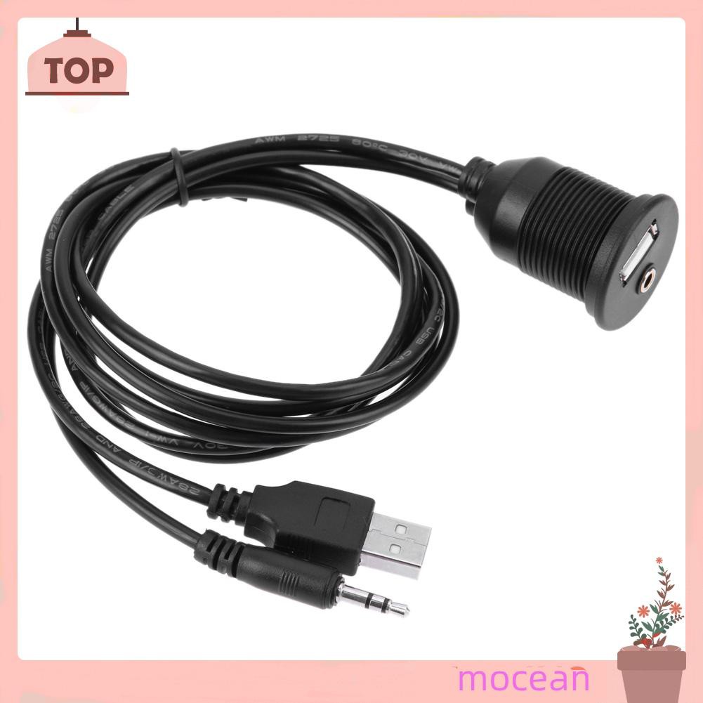 Dây Cáp Mở Rộng Usb 2.0 3.5mm M / F Aux Cho Xe Hơi