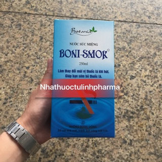 BONI-SMOK- NƯỚC SÚC MIỆNG CAI THUỐC LÁ 250ML