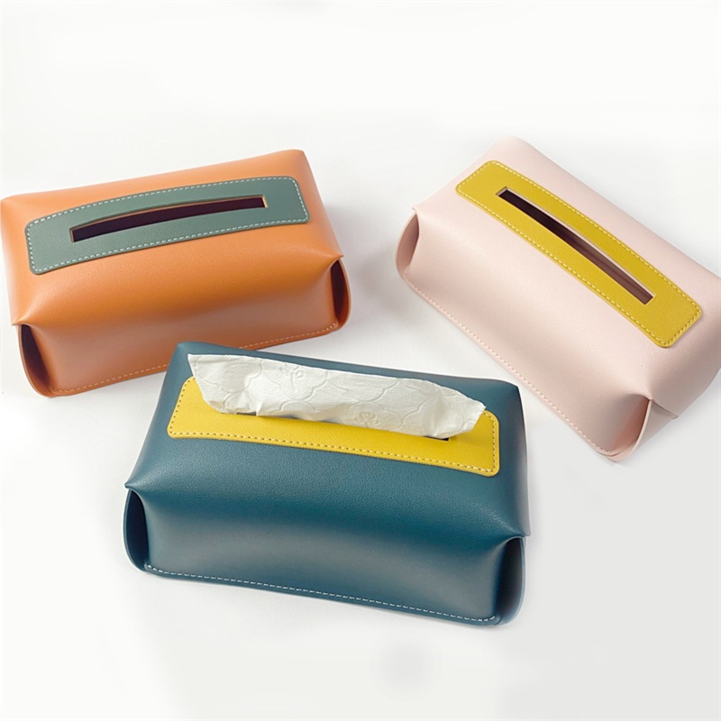 Hộp Đựng Khăn Giấy Bằng Da PU Hình Chữ Nhật Chống Nước Hiện Đại Trang Trí Nhà Tắm