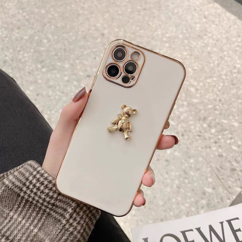 Apple Ốp Điện Thoại Nhựa Dẻo Viền Vuông Mạ Màu 3d iphone 15 14 13 12 11 pro x xs xr max iphone 7 8 6 6s plus iphone 12 13 mini