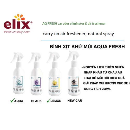 Bình Xịt Khử Mùi Hôi Xe , Làm Mát Không Khí Natural Fresh AQ Fresh 250ml