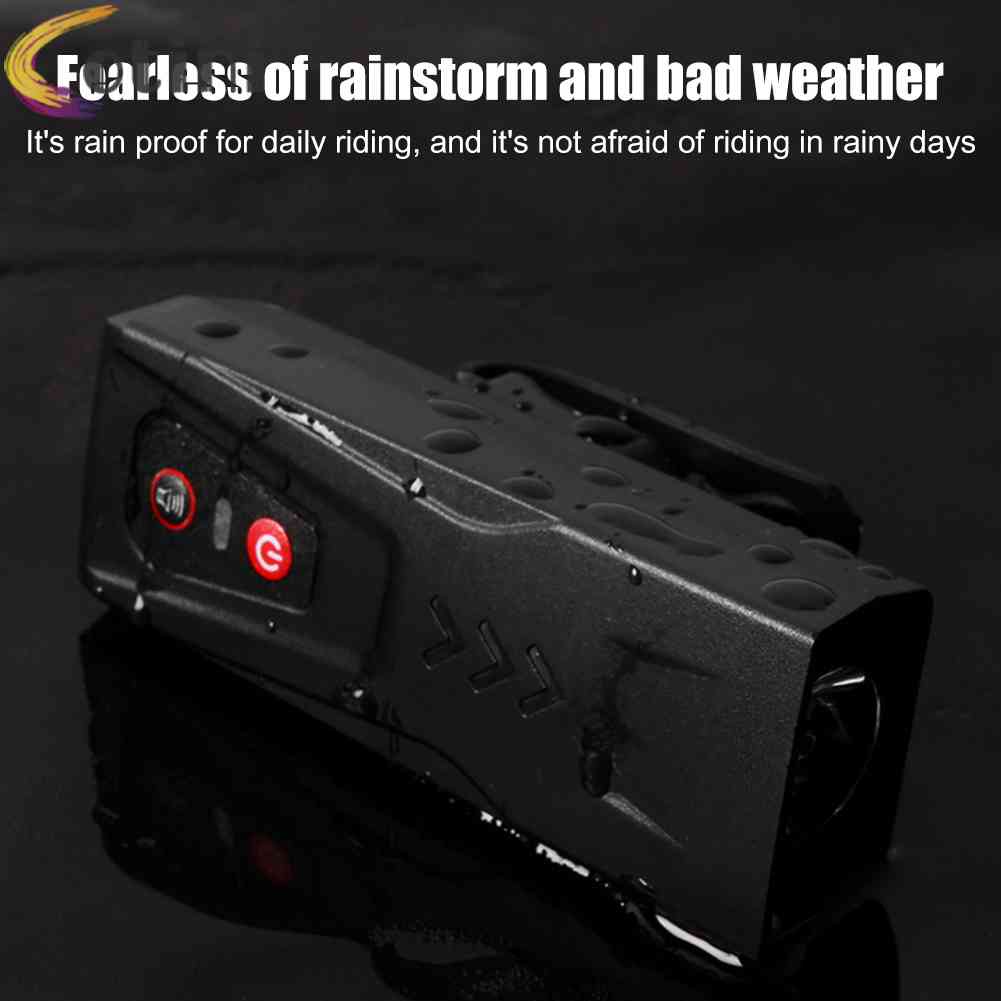 Bộ Đèn Pha LED XPE Sạc USB Kèm Còi + Đèn Hậu Chuyên Dụng Cho Xe Đạp