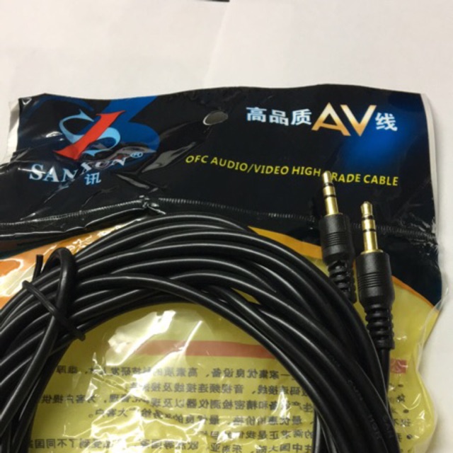 Dây loa 1 ra 1 dài 5M chuẩn 3.5mm