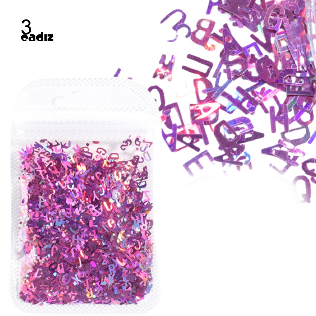 Phụ Kiện Kim Tuyến Hình Chữ Cái Siêu Mỏng Hỗn Hợp Trang Trí Móng Tay Nghệ Thuật DIY