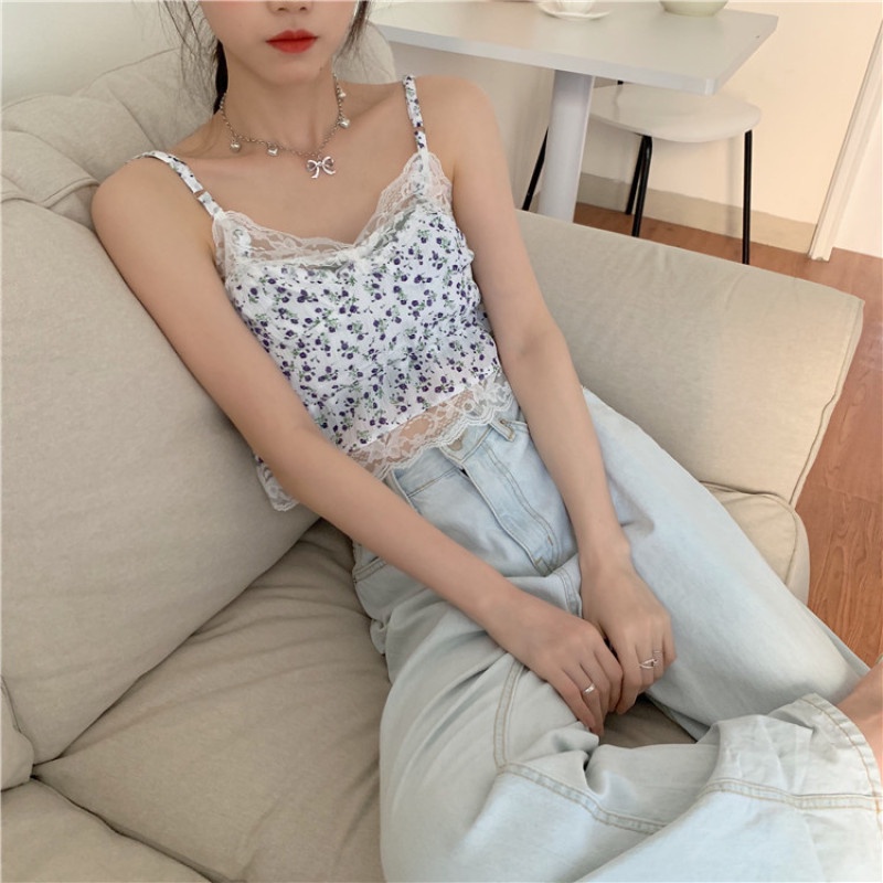 Áo Sát Nách Ren Hoa Thiết Kế Hợp Thời Trang Cho Nữ