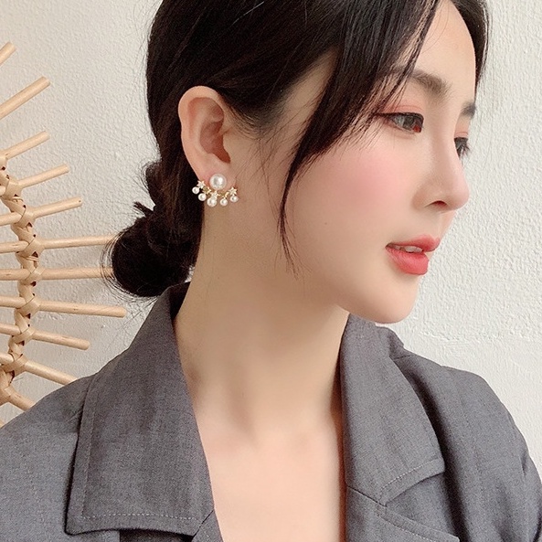 Bông tai nữ thanh lịch khuyên tai dáng ngắn nhẹ nhàng xinh xắn dễ thương đơn giản mẫu mới BT82