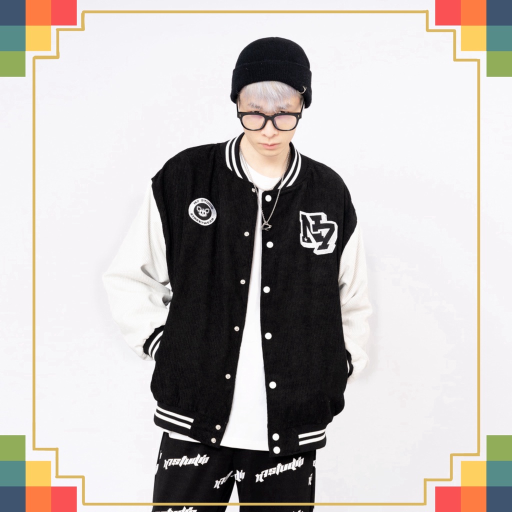 !! Áo Khoác Varsity Jacket N7 STUDIO bomber bóng chày basic nam nữ form rộng Local Brand !!