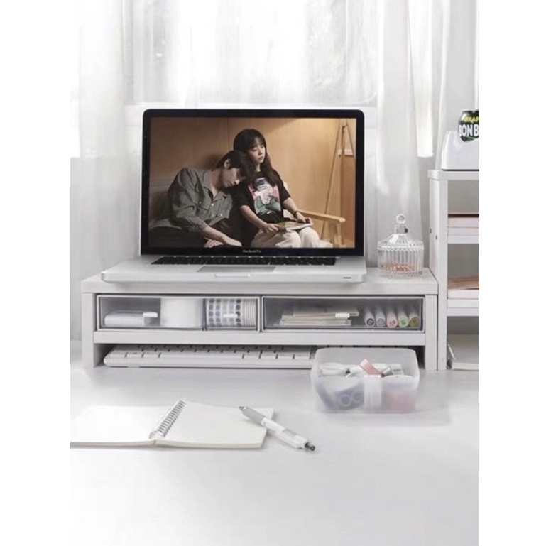 KỆ ĐỂ SÁCH ✨HOTSALE✨ KỆ MÁY TÍNH - DECOR LẮP GHÉP - 2 TẦNG - SIÊU TIỆN ÍCH