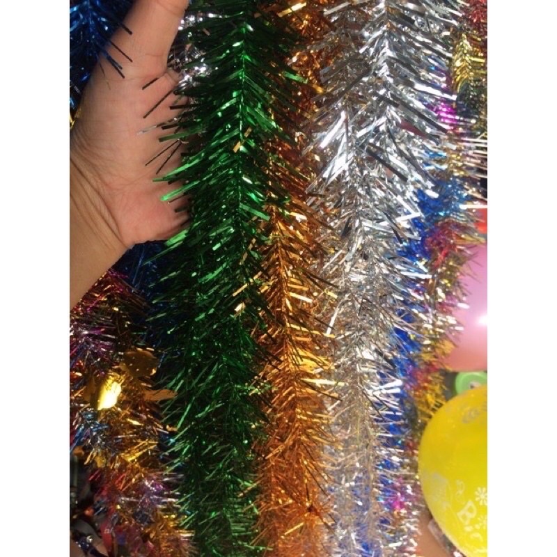 5 Dây kim tuyến dài 1m7 trang trí sinh nhật, noel, tiệc cưới…( 5 màu )