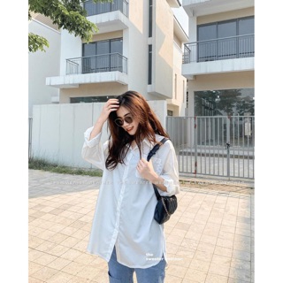Sơ mi trơn oversize TSW (ảnh thật)
