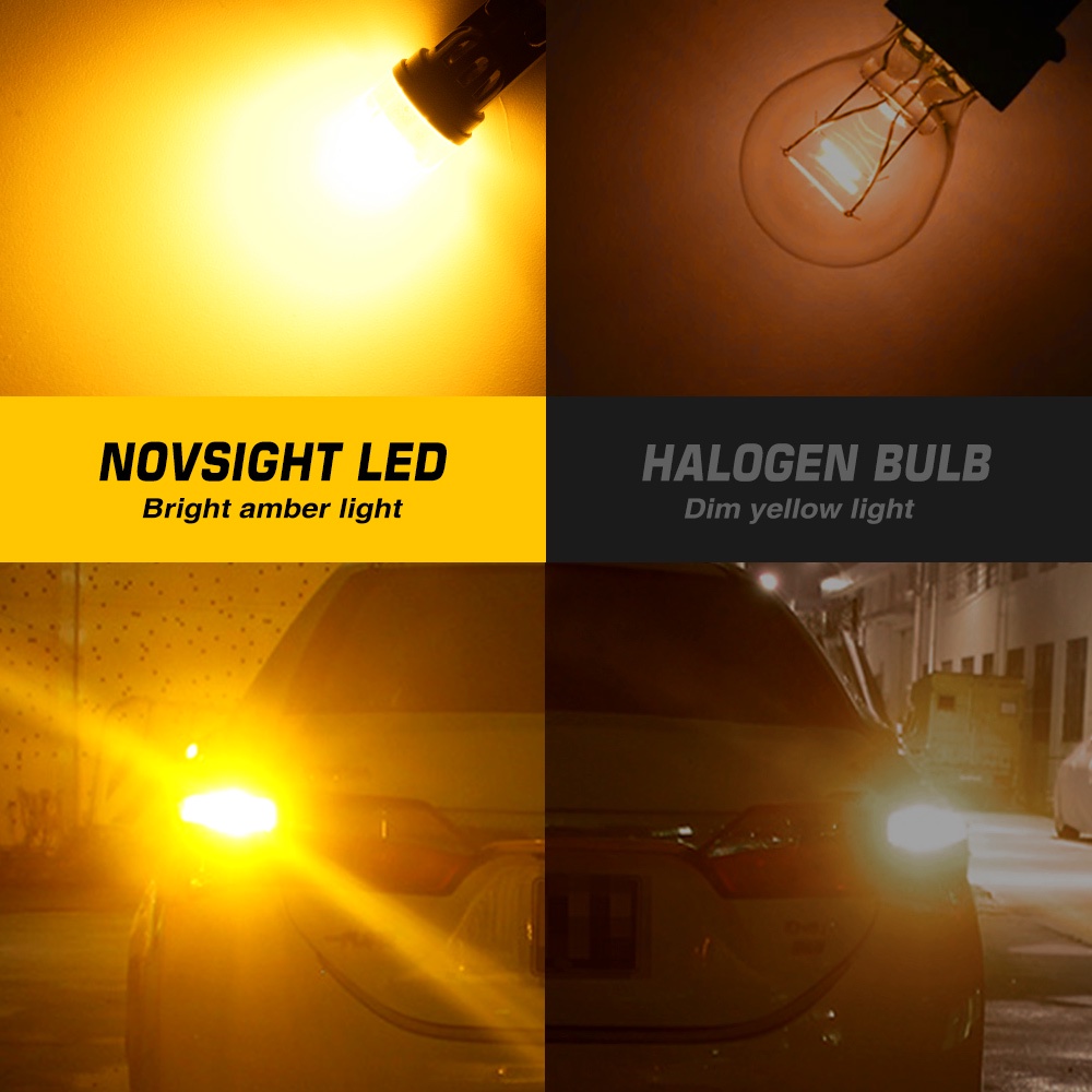 Set 2 bóng đèn LED NOVSIGHT T10 1156 3157 7443 7440 mới chuyên làm đèn tín hiệu cho xe hơi