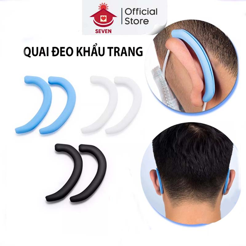 Quai Đeo Khẩu Trang Silicone Chống Đau Tai- Tai Giả Đeo Khẩu Trang Bảo Vệ Tai - Đeo Khẩu Trang Không Đau ( 1 Bộ 2 Chiếc)