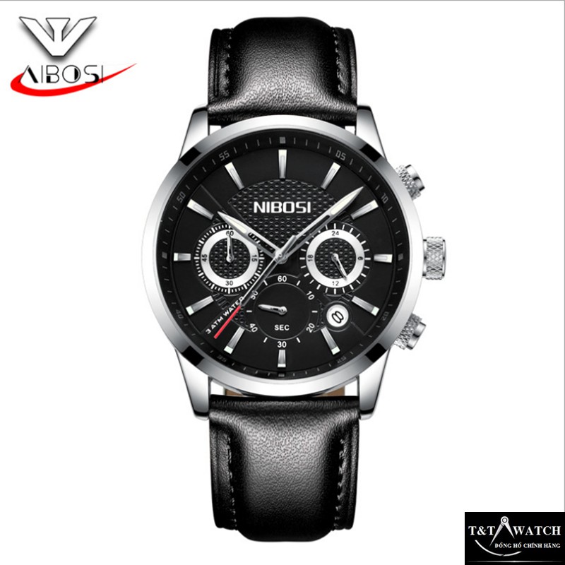 (GIÁ HỦY DIỆT) ĐỒNG HỒ NAM NIBOSI 2313 (1985) CHÍNH HIỆU, DÂY DA TRƠN CHẠY FULL 6 KIM, CHỐNG NƯỚC VÀ CHỐNG XƯỚC | BigBuy360 - bigbuy360.vn