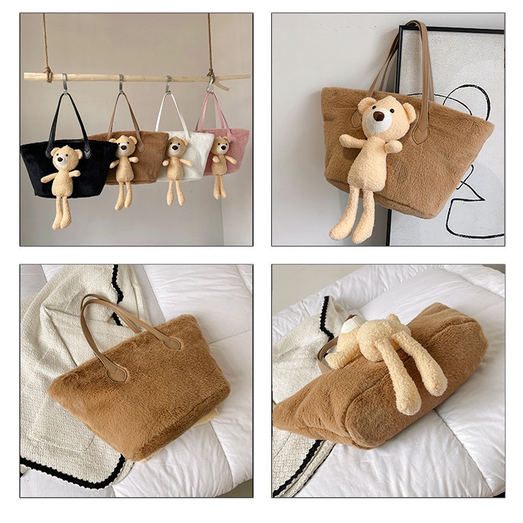 Túi Tote Đeo Vai Bằng Vải Bông Sức Chứa Lớn Mẫu 2022 Thời Trang Mùa Thu Cho Nữ