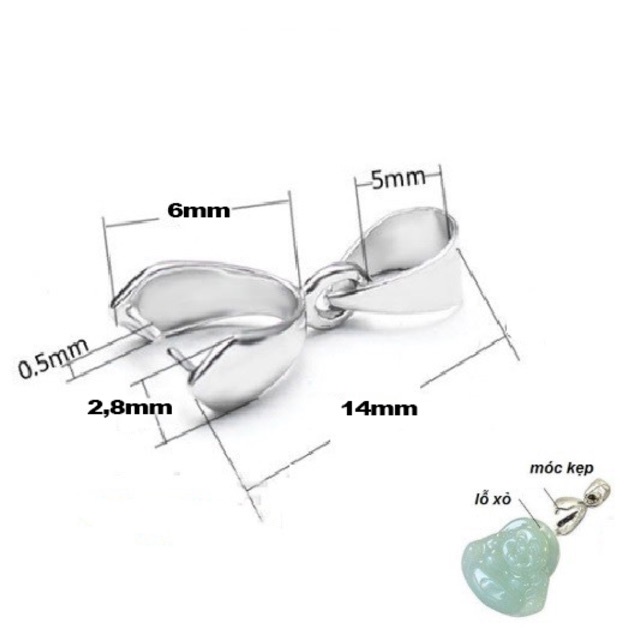 SỈ SIÊU RẺ  Móc bạc đeo mặt dây chuyền hàng đẹp - Bạc chuẩn loại 1, PH852