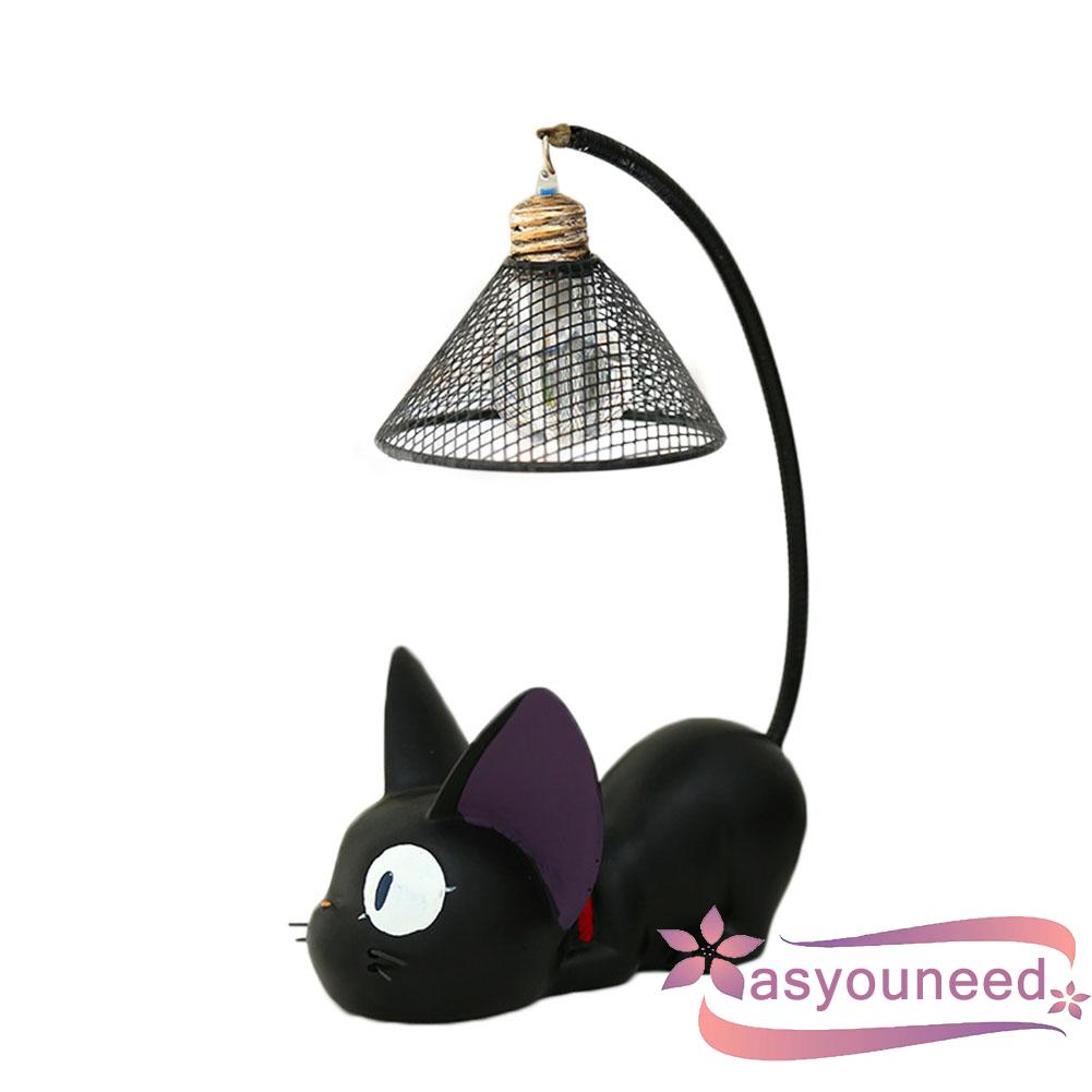 AyD-LED Night Lamp Creative Resin Cat Ornament Table Lamp Children´s Cartoon Room Lamp