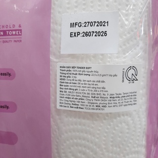 KHĂN GIẤY BẾP TENDER SOFT 2 CUỘN 2 LỚP
