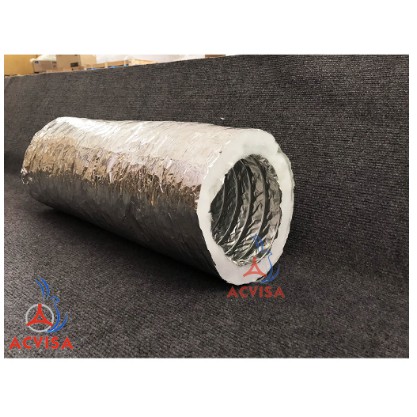 Ống bạc dẫn gió ACD Ø250mm bảo ôn bông vải Polyester loại: C1, C2, C3 (Cuộn 10 mét, hàng xuất khẩu Châu Âu)