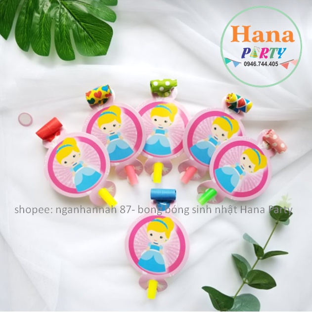 Kèn lưỡi thổi in hình hoạt hình Set 3c/ set 6c cho các bé sinh nhật vui nhộn phụ kiện sinh nhật cho bé